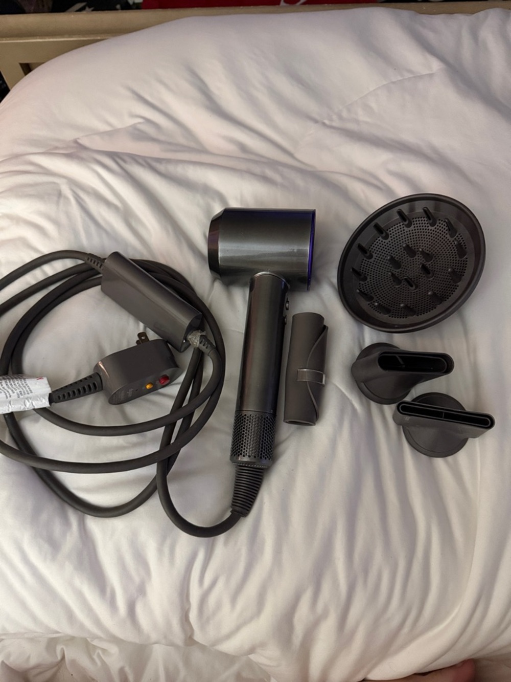 Dyson Supersonic-style Hair Dryer with Attachments - Gunmetal & Purple
